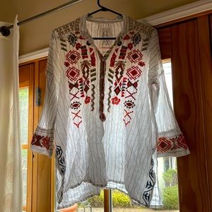 Johnny Was Embroidered Blouse